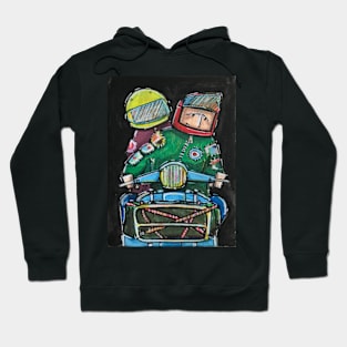 Retro Scooter, Classic Scooter, Scooterist, Scootering, Scooter Rider, Mod Art Hoodie